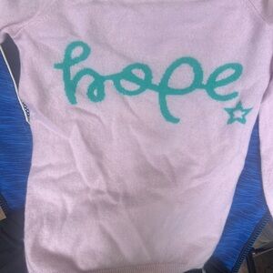 Aqua 100% cashmere girls sweater from Bloomingdales